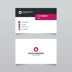 Modern purple bussines card template. Elegant element composition design with clean concept.