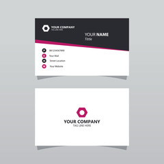 Modern purple bussines card template. Elegant element composition design with clean concept.
