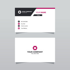 Modern purple bussines card template. Elegant element composition design with clean concept.