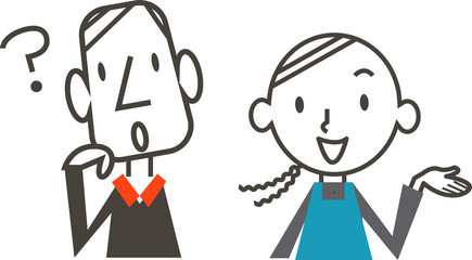 男性　Q&A　店員　客