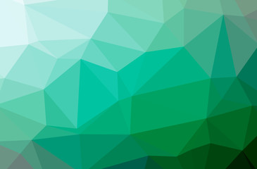 Illustration of abstract Green horizontal low poly background. Beautiful polygon design pattern.