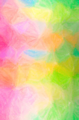 Abstract illustration of green, pink, red, yellow Wax Crayon background