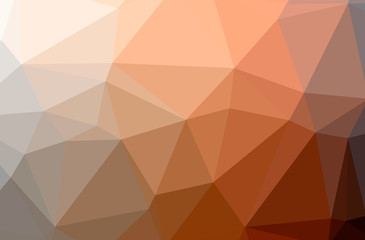 Illustration of abstract Brown, Orange horizontal low poly background. Beautiful polygon design pattern.