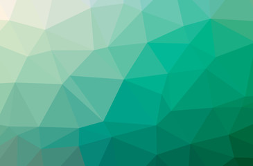 Illustration of abstract Green horizontal low poly background. Beautiful polygon design pattern.