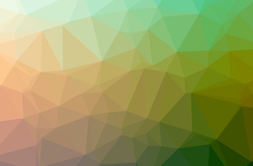 Fototapeta premium Illustration of abstract Green, Yellow horizontal low poly background. Beautiful polygon design pattern.