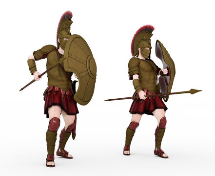 Zwei Spartanische Krieger aus dem antiken Griechenland