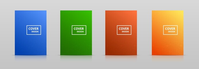 Fototapeta premium Minimal cover modern design with abstract mosaic and colorful gradient. Geometric ornament. Vector illustration.