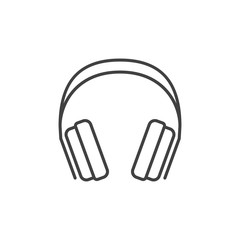 Gaming Headphones vector concept icon or symbol in thin line style