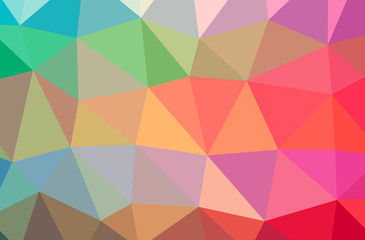 Obraz premium Illustration of abstract Blue, Green, Red, Yellow horizontal low poly background. Beautiful polygon design pattern.