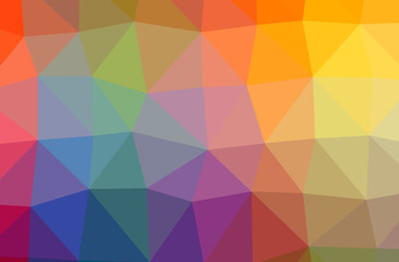 Illustration of abstract Orange, Pink, Purple, Red horizontal low poly background. Beautiful polygon design pattern.
