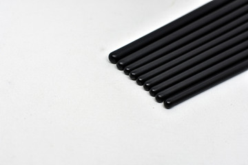 various makeup brush sizes isolated on white background