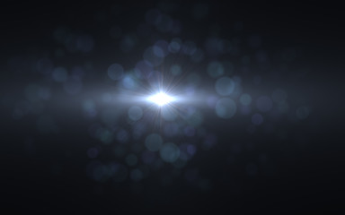 abstract of lighting digital lens flare in dark background.Nature of lighting digital  flare.Easy to add overlay or screen filter over photo