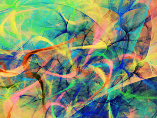 abstract chaotic fractal background 3D rendering illustration