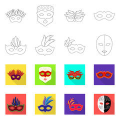 Vector illustration of luxury and celebration sign. Set of luxury and hide stock vector illustration.