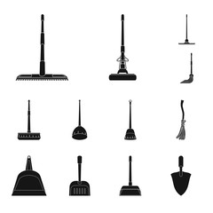 Naklejka premium Vector illustration of service and washing sign. Collection of service and housework stock vector illustration.