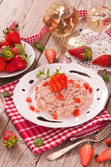 Strawberry risotto. 