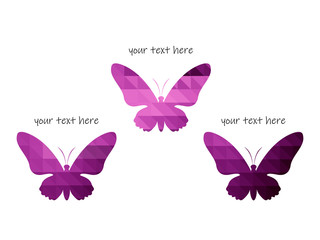 Vector logo design element, abstract image of a butterfly