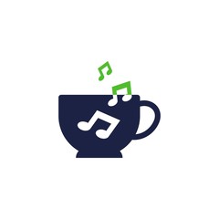 Music and Coffee Logo Isolated Vector - 280355028
