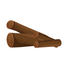 Vector illustration of log and firewood symbol. Set of log and fuel stock symbol for web.