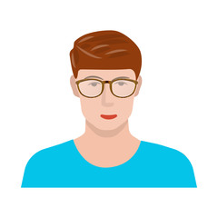 Vector design of face and male symbol. Set of face and young stock vector illustration.