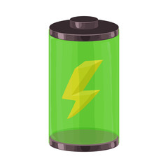 Isolated object of eco and battery symbol. Set of eco and recharge stock symbol for web.