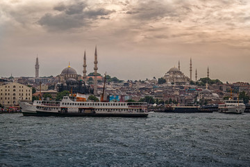 Fototapeta premium Istanbul Golden Horn and City Ferry
