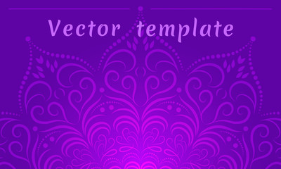 Background for poster. Ethnic style. Mandala. Yoga. Abstraction.