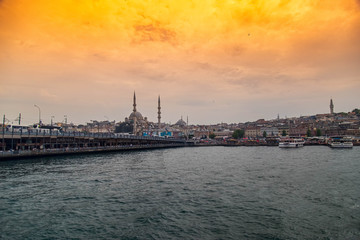 Fototapeta premium Istanbul Golden Horn and City Ferry