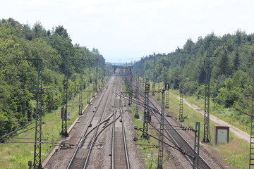 Bahnstrecke durch die Natur