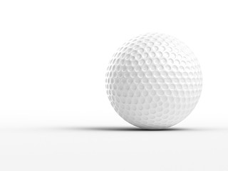 3d image of a classic gold ball on a white background