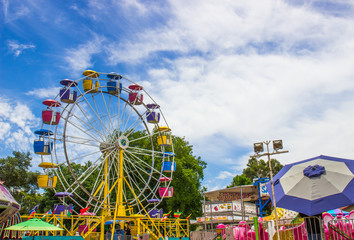 Ferris Wheel At Small Country Fair