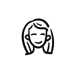 Hand drawn person. Simple vector icon
