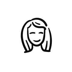 Hand drawn person. Simple vector icon