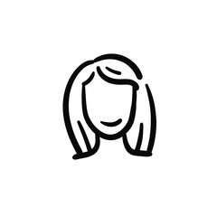Hand drawn person. Simple vector icon