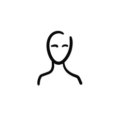 Hand drawn person. Simple vector icon