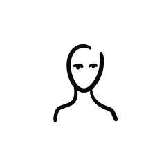 Hand drawn person. Simple vector icon