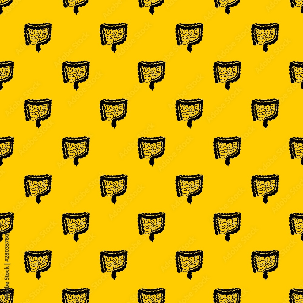 Poster intestines pattern seamless vector repeat geometric yellow for any design