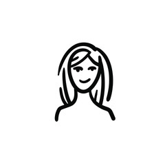 Hand drawn person. Simple vector icon