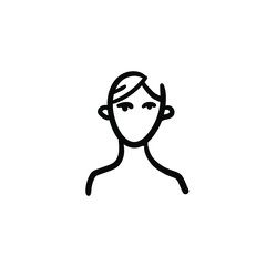Hand drawn person. Simple vector icon