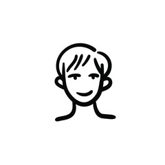 Hand drawn person. Simple vector icon