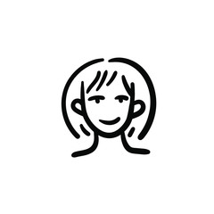 Fototapeta premium Hand drawn person. Simple vector icon