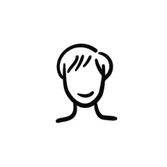 Hand drawn person. Simple vector icon