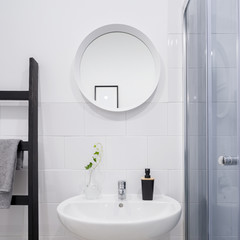 Bathroom with small basin