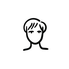 Hand drawn person. Simple vector icon