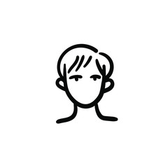 Hand drawn person. Simple vector icon