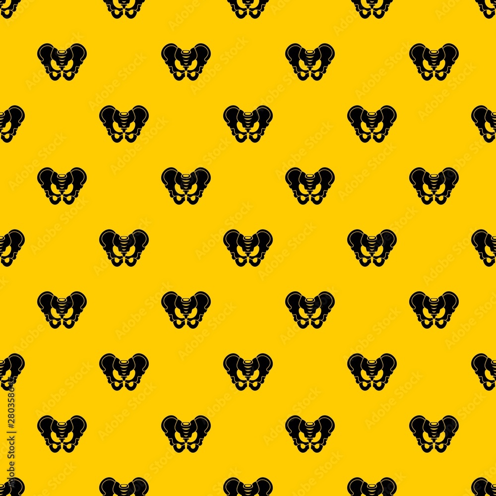 Poster pelvis pattern seamless vector repeat geometric yellow for any design