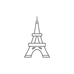 Fototapeta na wymiar Eiffel Tower vector icon symbol isolated on white background