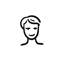 Hand drawn person. Simple vector icon