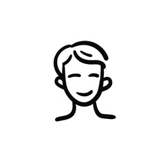 Hand drawn person. Simple vector icon