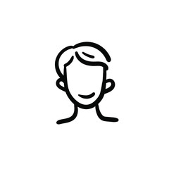 Hand drawn person. Simple vector icon